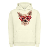 Pigment Pistachio chihuahua dog with love glasses Urban Hoodie - RanaPortraitStore