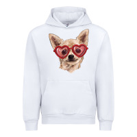 White chihuahua dog with love glasses Urban Hoodie - RanaPortraitStore