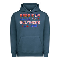 Pigment Midnight Navy American heart southern soul Urban Hoodie - texasbilliewilder