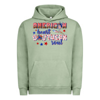 Pigment Oil Green American heart southern soul Urban Hoodie - texasbilliewilder