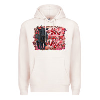Pale Pink you moo ve  me black angus Premium Hoodie - RanaPortraitStore