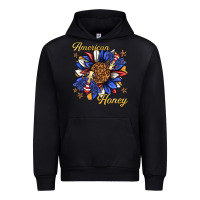 Black American honey with bee Urban Hoodie - texasbilliewilder