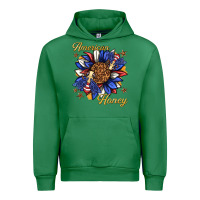Emerald American honey with bee Urban Hoodie - texasbilliewilder