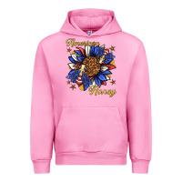 Fuchsia Pink American honey with bee Urban Hoodie - texasbilliewilder