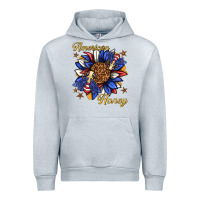 Heather Grey American honey with bee Urban Hoodie - texasbilliewilder