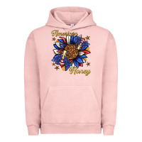 Pigment Salmon American honey with bee Urban Hoodie - texasbilliewilder