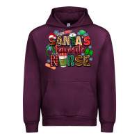 Mauve Wine santas favorite nurse Urban Hoodie - Zillion Design Studio