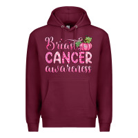 Burgundy breast cancer awareness Premium Hoodie - Zillion Design Studio