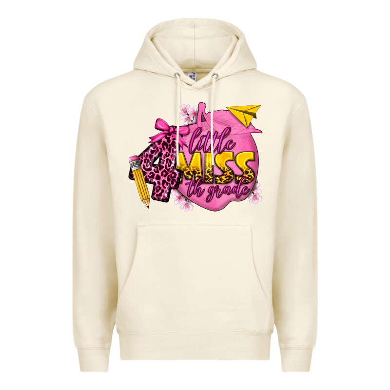 Little Miss 4th Grade Premium Hoodie by texasbilliewilder | Teevron