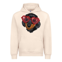Sandshell dachshund with love glasses Urban Hoodie - RanaPortraitStore