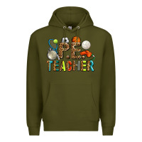Army Green pe teacher Premium Hoodie - AdoDesignShop