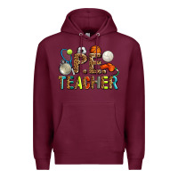 Burgundy pe teacher Premium Hoodie - AdoDesignShop