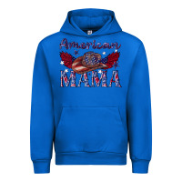 Cobalt American mama with cowboy Urban Hoodie - texasbilliewilder