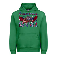Emerald American mama with cowboy Urban Hoodie - texasbilliewilder