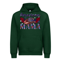 Forest Green American mama with cowboy Urban Hoodie - texasbilliewilder