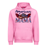Fuchsia Pink American mama with cowboy Urban Hoodie - texasbilliewilder
