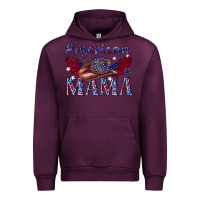 Mauve Wine American mama with cowboy Urban Hoodie - texasbilliewilder