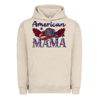 Pigment French Oak American mama with cowboy Urban Hoodie - texasbilliewilder