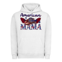 Pigment Lunar Rock American mama with cowboy Urban Hoodie - texasbilliewilder