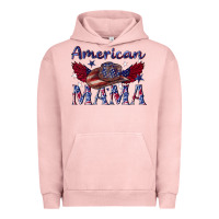 Pigment Salmon American mama with cowboy Urban Hoodie - texasbilliewilder