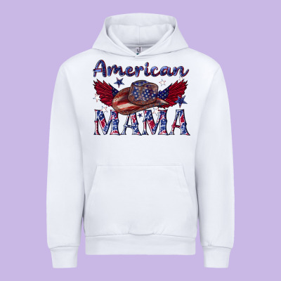Urban Hoodie American mama with cowboy