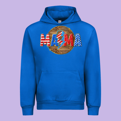 Urban Hoodie American mama with lightning bolt