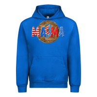 Cobalt American mama with lightning bolt Urban Hoodie - texasbilliewilder