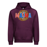 Mauve Wine American mama with lightning bolt Urban Hoodie - texasbilliewilder