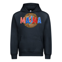 Navy American mama with lightning bolt Urban Hoodie - texasbilliewilder