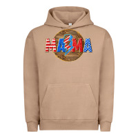 Pigment Burro American mama with lightning bolt Urban Hoodie - texasbilliewilder
