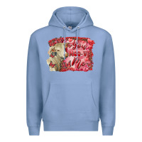 Colony Blue valentine's day you moo ve me charolais cow Premium Hoodie - RanaPortraitStore