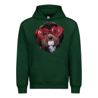 Forest Green havanese dog with love glasses Urban Hoodie - RanaPortraitStore