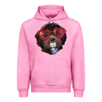 Fuchsia Pink havanese dog with love glasses Urban Hoodie - RanaPortraitStore