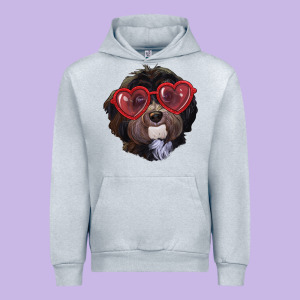 Havanese Dog With Love Glasses Urban Hoodie Designed By Ranaportraitstore