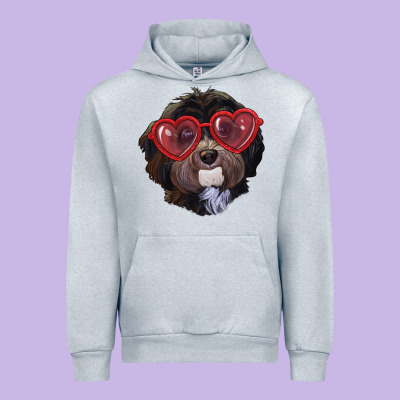 Urban Hoodie havanese dog with love glasses
