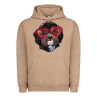 Pigment Burro havanese dog with love glasses Urban Hoodie - RanaPortraitStore