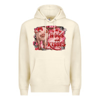 Sandshell valentine's day pig hogs and kisses Premium Hoodie - RanaPortraitStore
