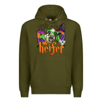 Army Green boo heifer Premium Hoodie - Zillion Design Studio
