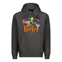 Charcoal Heather boo heifer Premium Hoodie - Zillion Design Studio