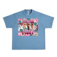 Pebble Blue Breast Cancer Together Fight Urban Heavy Tee - Artiststas