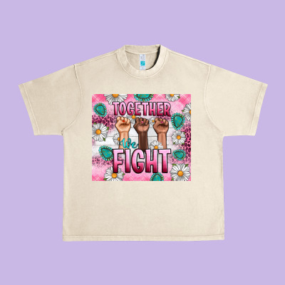 Breast Cancer Together Fight Urban Heavy Tee Designed By Artiststas