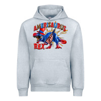 Heather Grey Amerisaurus rex Urban Hoodie - texasbilliewilder