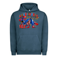Pigment Midnight Navy Amerisaurus rex Urban Hoodie - texasbilliewilder