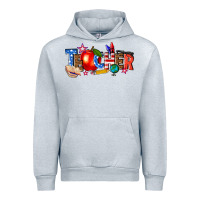 Heather Grey American teacher Urban Hoodie - texasbilliewilder