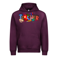 Mauve Wine American teacher Urban Hoodie - texasbilliewilder