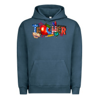Pigment Midnight Navy American teacher Urban Hoodie - texasbilliewilder