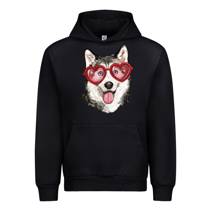 Husky With Love Glasses Urban Hoodie by RanaPortraitStore | Teevron