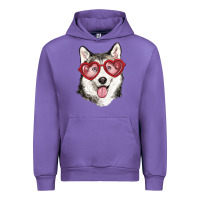 Tulip husky with love glasses Urban Hoodie - RanaPortraitStore