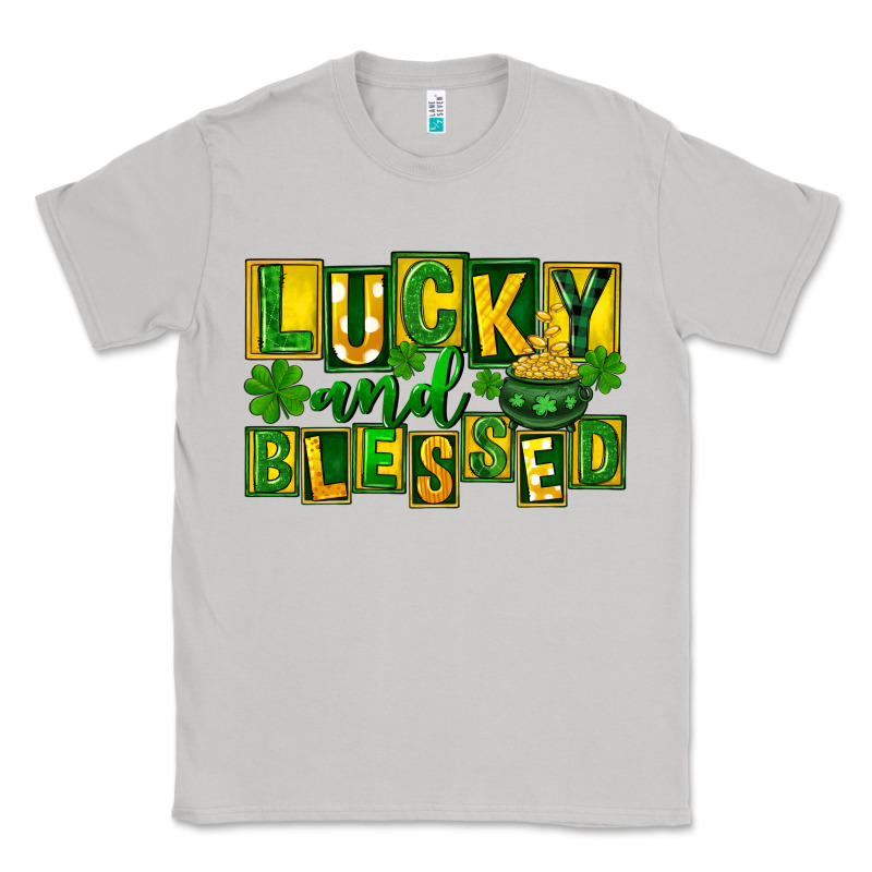 St Patricks Day Lucky And Blessed Classic Tee by FaDigitalArtStudio | Teevron