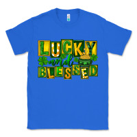 True Royal St Patricks Day Lucky And Blessed Classic Tee - FaDigitalArtStudio